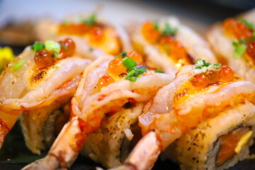 grilled shrimp with vegetables