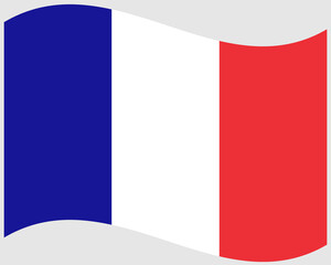 Fototapeta premium waving flag of France