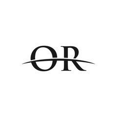 OR initial swoosh horizon, company logo design inspiration