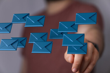 Email Technology Concept with icons symbol