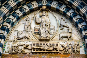 Foto op Plexiglas Detail from Genoa Cathedral in Italy © BGStock72
