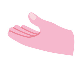 pink hand icon