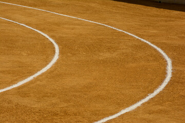 Curved lines of a Spanish bullring