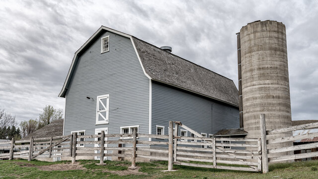 Classic old Dairy Barn on a farm in Idaho