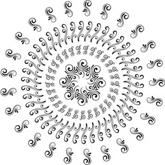 mandala pattern or abstract pattern on white background