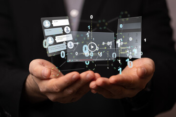 develop interface web application in hand