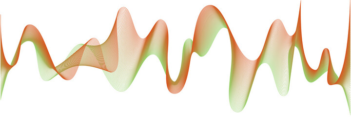 abstract pattern colored waves spectrum orange green gradient transition transparent vibration background