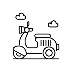 scooter vector icon style illustration. EPS 10 File