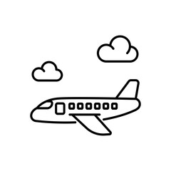 airplane vector icon style illustration. EPS 10 File