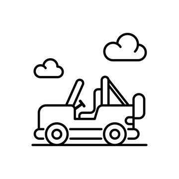 Jeep vector icon style illustration. EPS 10 File