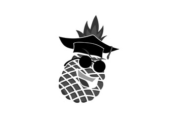 Pineapple vector character design. Eps 10