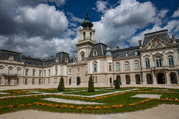 FESTETICS PALACE IN HUNGARY. FAMOUS CASTLE BY BALATON LAKE