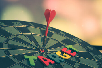 Bullseye is a target of business. Dart is an opportunity and Dartboard is the target and goal. So...