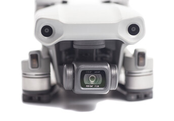 Naklejka premium quadcopter drone aerial camera isolated on white background