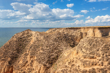 Amazing nature landscape, scenic view of Stanislav clay mountains also known as Kherson grand...