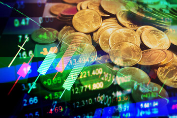 Gold coins stacks is representing riches and wealth management. Coin stack growing and find out the...