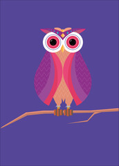 owl sitting on branch