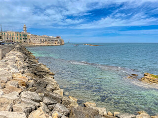 Overview of the promenade of Molfetta, Puglia, Italy 
