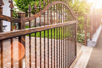 wrought iron fence gate
