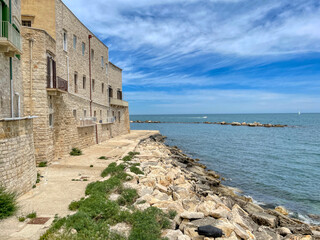 Overview of the promenade of Molfetta, Puglia, Italy 