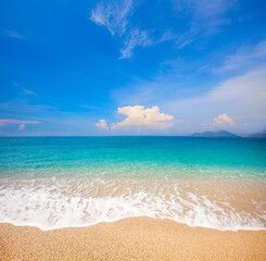 Sandy beach and beautiful tropical sea