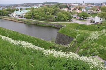 Fototapeta na wymiar View from Varbergs Fästning in Sweden