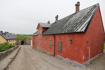 Fototapeta na wymiar Way to Varberg Fortress in Sweden