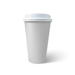 Fototapeta na wymiar Coffee cup mock up isolated on white background. EPS 10