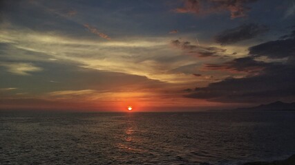 sunset over the sea