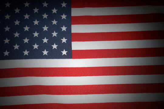 USA flag close-up