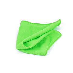 microfiber towel cloth isolated on white background. fabric for dusting and cleaning cut out