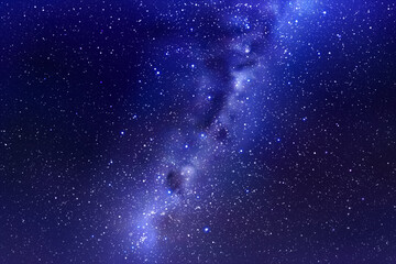 Night starry sky. Milky Way, stars and nebula. Space blue background - 435283733