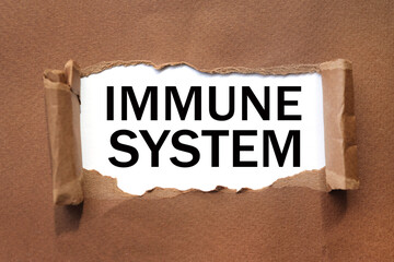 Immune System. Torn paper paper background. Abstract background. Stock image.