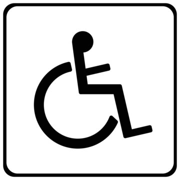 Disabled wheelchair icon.Vector design EPS 10.