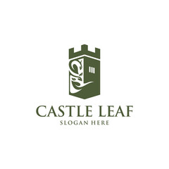 Castle Leaf Vector Logo Design
