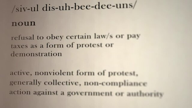 Civil Disobedience Definition