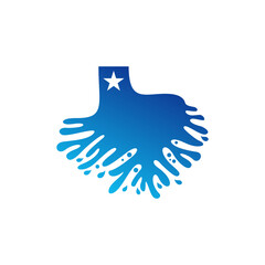 Texas Water Vector Logo Design