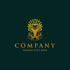 Nature Tree Ornament Logo Design