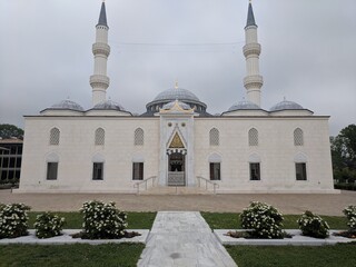 The exterior of a beautiful Turkish mosque