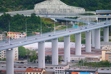 San Giorgio bridge, new highway in Genoa, Italy.
