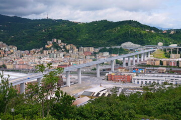 San Giorgio bridge, new highway in Genoa, Italy.