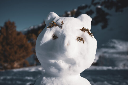 snowman closeup