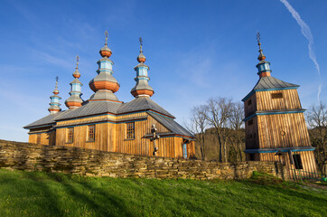 wooden orthodox church in Komańcza, Beskid Niski - obrazy, fototapety, plakaty