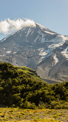 Fototapeta premium Volcán Lanín, Junín de Los Andes, Neuquén, Argentina