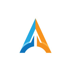 letter A symbol vector logo