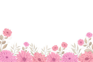 Summer background with beautiful chrysanthemum flower design
