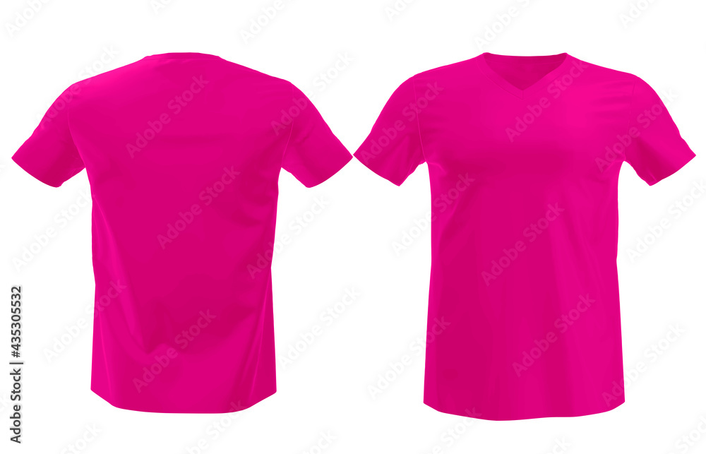 Wall mural pink t shirt mockups 3d