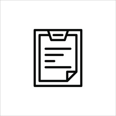 Clipboard icon, symbol for web site and app design. Vector illstration on white background. color editable