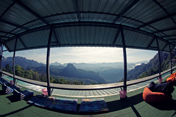 Accommodation view and mountain view