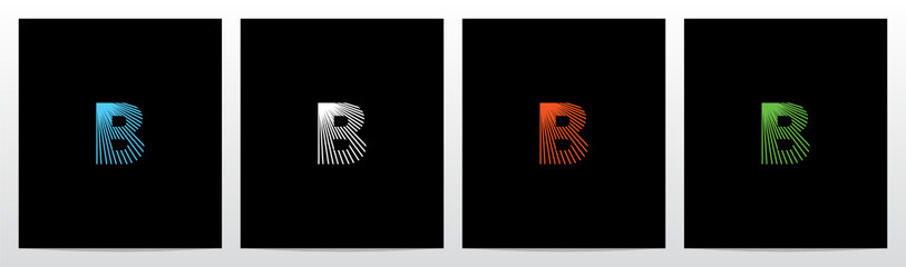 Shining Rays On Letter Logo Design B